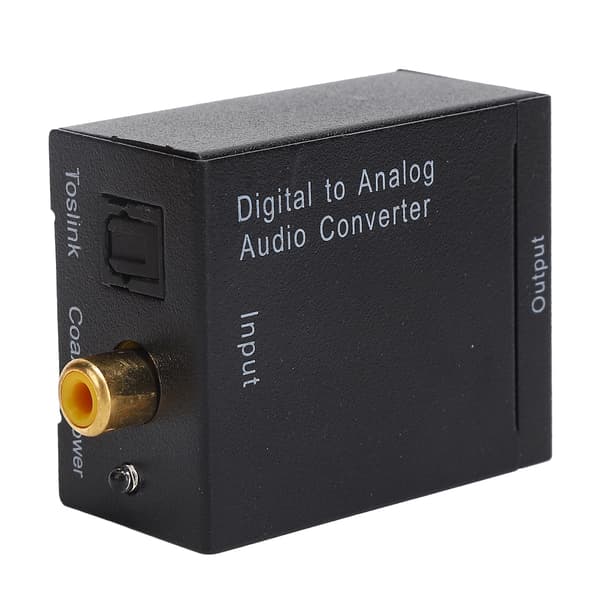 Digital til Analog Audio Konverter USB Svart Aluminium Legering Adapter DC 5V 1A