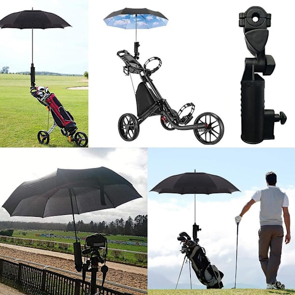 Paraplyhållare Justerbar klämstativ Universal Black Cart Paraplyhållare för vagn Baby Rullstol