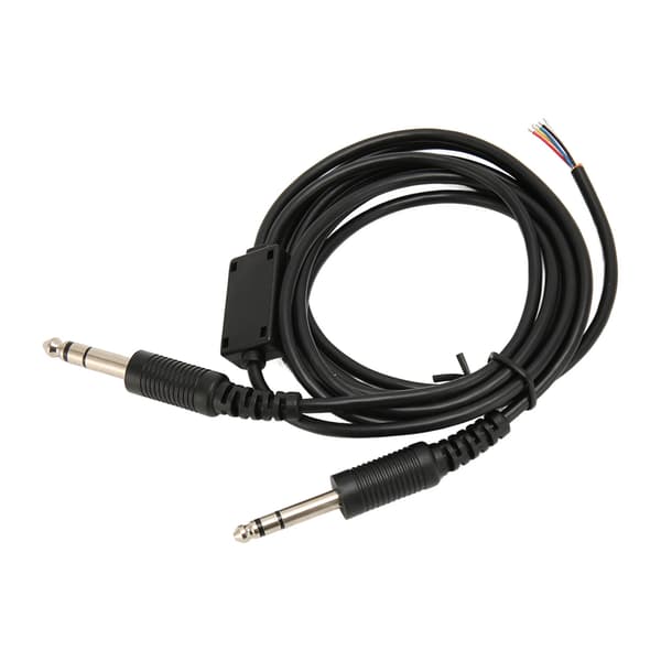 Udskiftningskabel til flyheadset til David Clark AVCOMM Pilot Dual GA Plug Aviation Hovedtelefon DIY Kabel 6.6ft