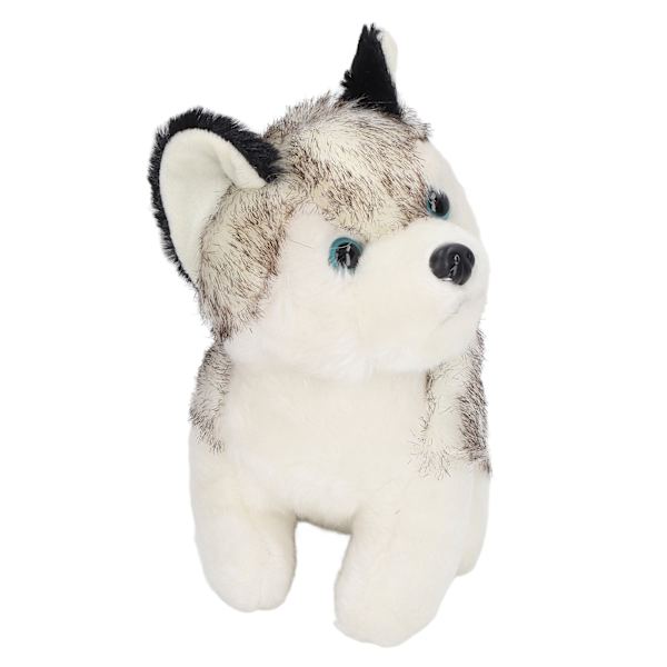 Fylt hundeleke realistisk fluffy myk elastisk søt hund plysjdukke for barn soverom