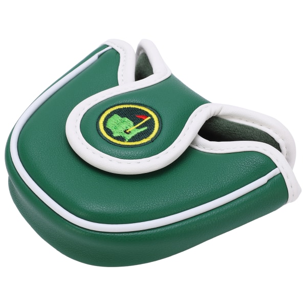 Golf-putterin suojus, vihreä, brodeerattu, mailan suojus, puoliympyrän muotoinen putterin suojus
