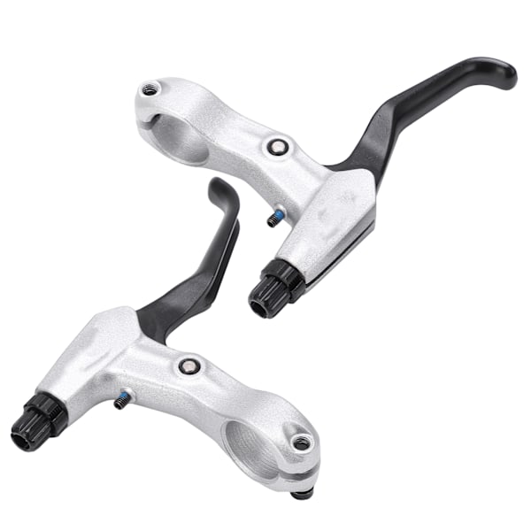2 STK cykelbremsegreb aluminiumslegering bremsehåndtag til foldecykel mountainbike reservedele sølv