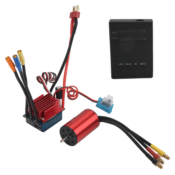 S2440 4600KV børsteløst motorsæt 35A ESC programmeringskort kombi til 1/16 1/18 RC bil