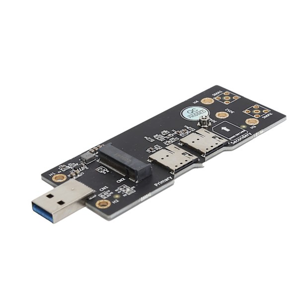 M.2 till USB 3.0 Adapter NGFF Key B 3G/4G/5G Riser Modul Test med dubbel SIM-kortplats