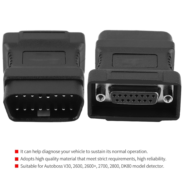 Fordonsdiagnos Bilavkodare OBD-kontakt OBD2‑16 Plugg för Autoboss V30 DK80-kontakt
