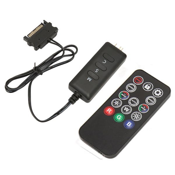 Langaton ARGB-ohjain 5V 3PIN SATA Power Säädettävä ARGB PC-tuulettimet Ohjain kaukosäädin