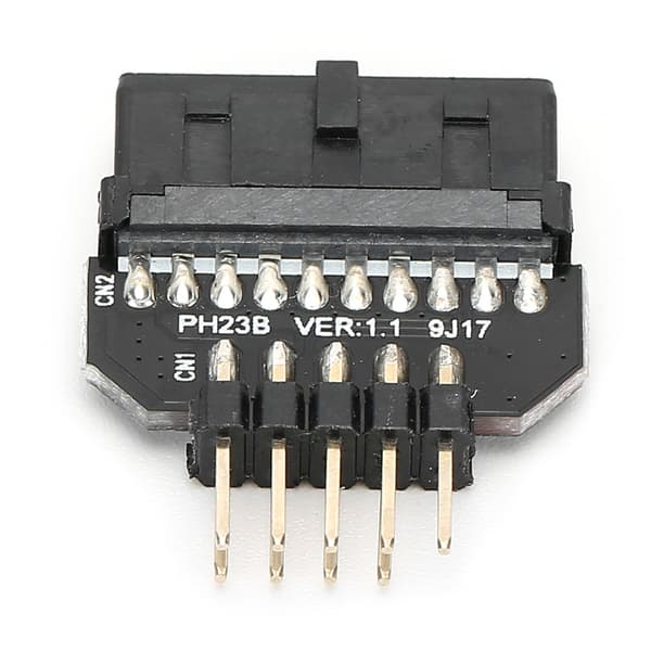 Frontpanel Stikforbindelse Bundkort Adapter Plastikskal USB3.0 19-Pin til USB2.0 9-Pin (PH23B)