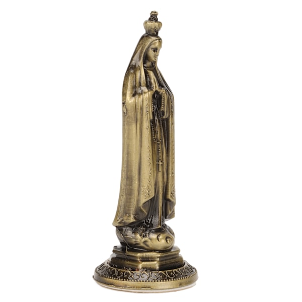 Mini Virgin Statue Håndskåret Nem rengøring Lugtfri Holdbar zinklegering Levende Dekorativ Holy Virgin Mary Dekoration Bronze RF TL002