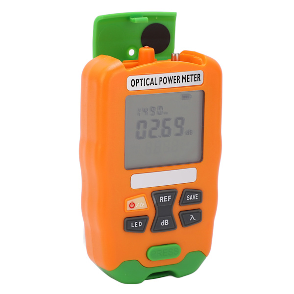 Oransje Mini Fiberoptisk Effektmeter Rask Nøyaktig Følsom Robust Liten Optisk Fiber Tester ‑70 til +10dBm