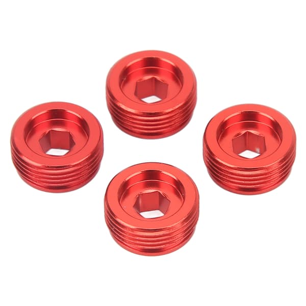 RC Front Hub Mutter Akselmutter med O-ring Aluminiumlegering for ARRMA 1/7 1/8 for RC Tilbehørsdeler Rød