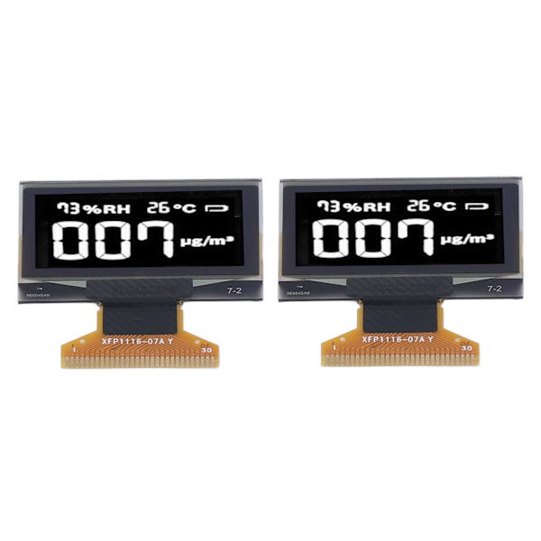 2 kpl nestekidenäytön moduuli orgaaninen valoa emittoiva diodi 128x64 resoluutio CH1106 30PIN 1.3in MRA103-1 (valkoinen)