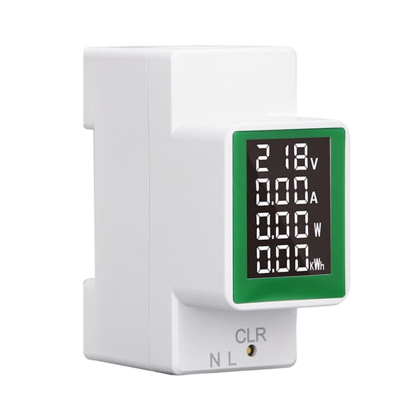 Digital energimåler enfasetester strømforbruksovervåker AC 50-300V 0-100A voltmeter ammeter multimeter