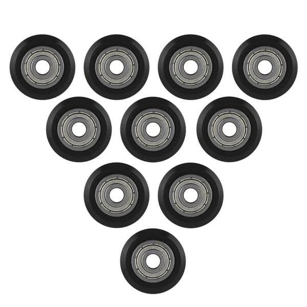 10 stk. CNC Hjul Remskive POM med Lejer 5mm Hul til 3D Printer