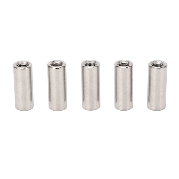 20 kpl pyöreä liitinmutteri M6x1.0 10 L25mm tanko liitosmutterit ruostumaton teräs kierteitetty holkki tanko