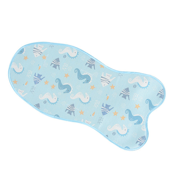 Babyvogn Kjølematte Sommer Is Kjøler Matte Pustende Sove Pute Pad Liner for Vogn Høy Stol Blå