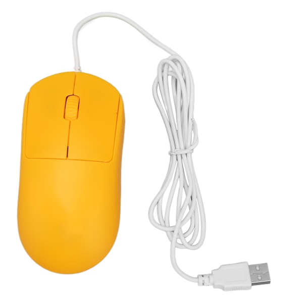 Trådløs Mus Optisk 1200DPI USB Port Ergonomisk Design Plug and Play Computermus til Bærbare Computere Desktop PC Gul