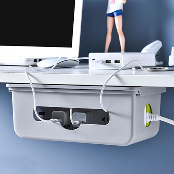 Under Desk Cable Management Box för Hemmakontor Desktop Orange