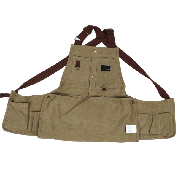 Camping Forkle Vest Multifunksjonell Justerbar Forsterkede Kanter Casual Vest for Utendørs Fiske Fotografering Khaki