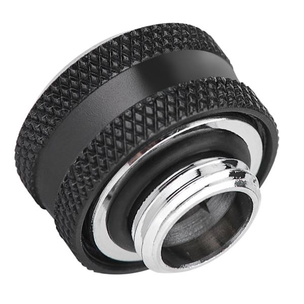 4 st/pack Vattenkylningskompressionskoppling för styvt akrylrör OD 16mm Svart