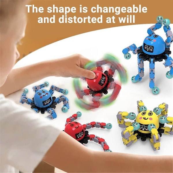 Twisted Robot Fidget Spinner Sæt - Kreativt håndholdt legetøj til børn og voksne (3 stk)