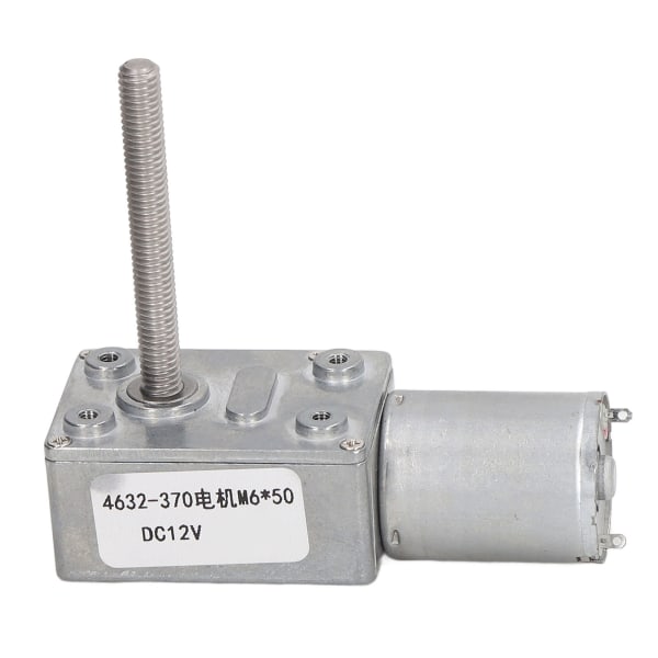 Matovaihde DC-moottori, itselukittuva, M6-pää, pyörivä akselin kierre, nopeuden alennus, DC-vaihdemoottori, DC12V 66RPM