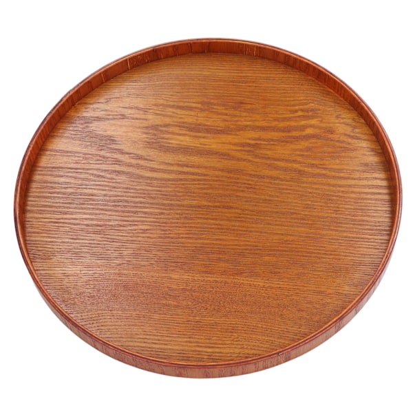 Tretjenerbrett i tre, rundt, holdbart, enkelt, elegant stil, bredt bruksområde, blank overflate, stabil struktur, 21 cm