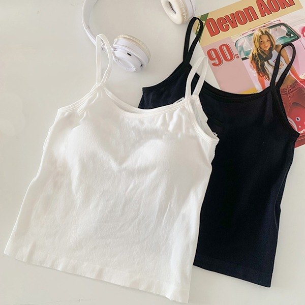 Tanktopp for kvinner, stilig spaghettistropp, smal passform, myk, lett, pustende, uten ermer, camisole for fest, utendørs, svart, fri størrelse for 40 kg til 70 kg