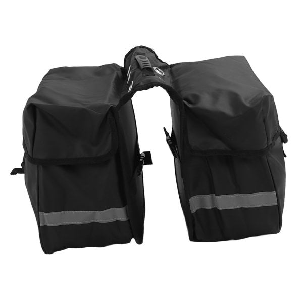 Bike Rear Rack Bag Oxford Cloth 25L vattentät sadelväska Trunk förvaringsväska för Mountain Bike Road Bike Svart