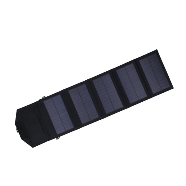 Solcellepanel 15W 5V Dobbel USB-utgang Bærbart Sammenleggbart Solcelleladepanel for Utendørsbruk