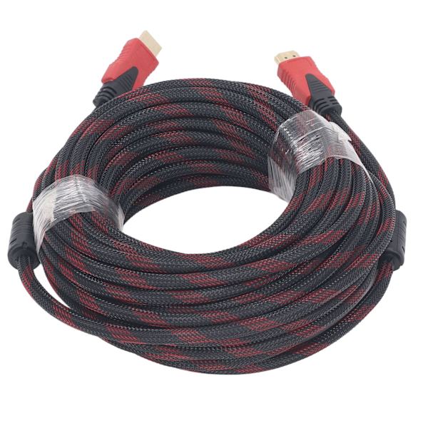 HD Multimedia Interface Kabel 49ft Længde TV Computer Projektor HD Ledning Rød Sort Stabil Transmission HD Kabel