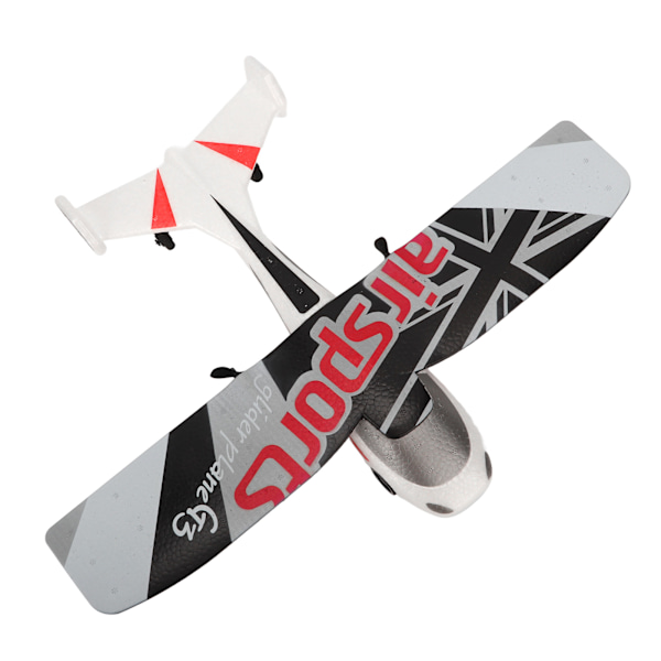 RC-flygplan 2.4Ghz EPP Plast Fjärrstyrd Flygplan Glider med LED-lampa för Nybörjare Vuxna Barn Röd Dubbelbatteri