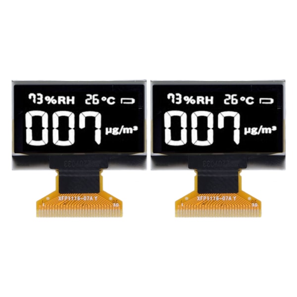 2Pcs Liquid Crystal Display Screen Module Organic Light Emitting Diode 128x64 Resolution CH1106 30PIN 1.3in MRA103‑1(white)