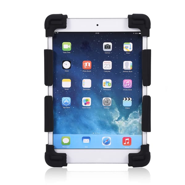 Justerbar silikonebeskytter Universal til iPad/Samsung/Lenovo Tablet (Sort 7,9-9\")