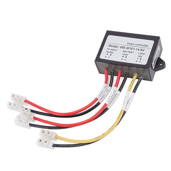 MPPT solcellelader 150W 10A fotosensitiv nattlastutgang solcellepanelkontroller for gatelys 14,6V