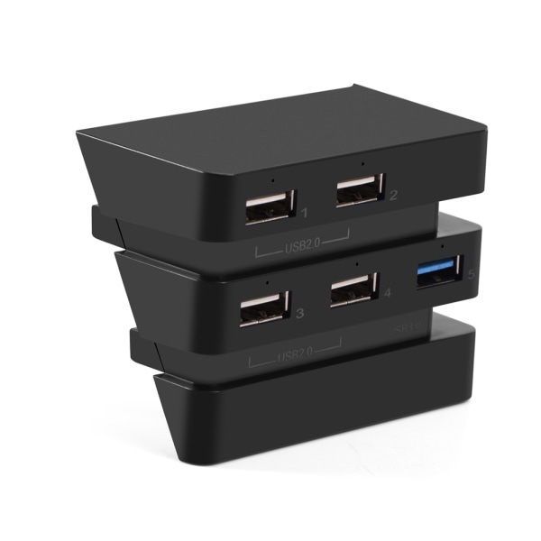 Højhastigheds 5-ports USB Hub 2.0 & 3.0 Expansion Hub-controlleradapter til PS4 Pro-spilkonsol