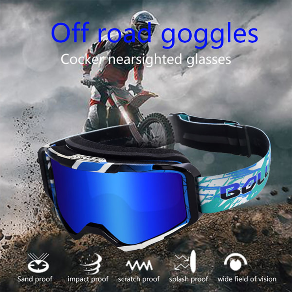 Skibriller Briller Utendørs motocrossbriller for voksne Off-road motorsykkelhjelmer briller