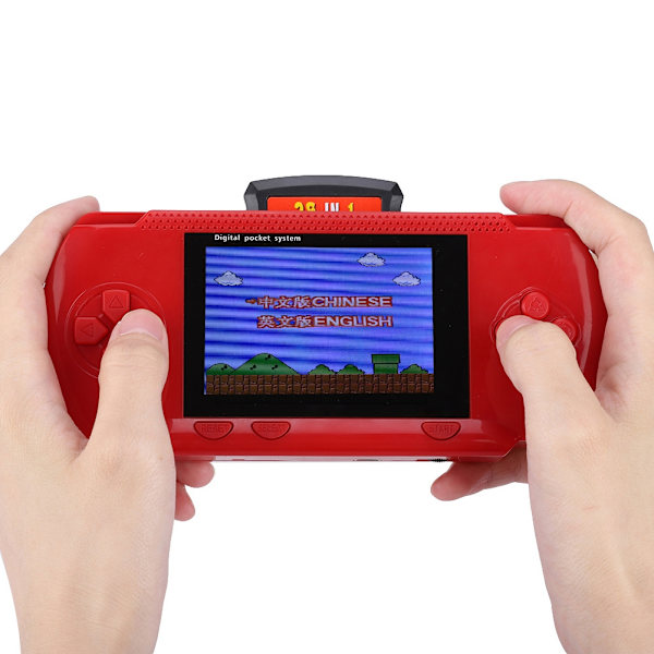 Bærbar lomme-gamepad Klassisk håndholdt spillekonsol med spillekort til PVP (rød)