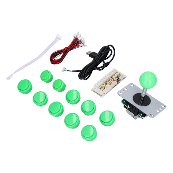 QM070901 Arcade Spil Joystick Sæt Nul Forsinkelse Arcade Spil DIY Sæt Dele med Encoder Board 10 Knapper Joystick til MAME Grøn