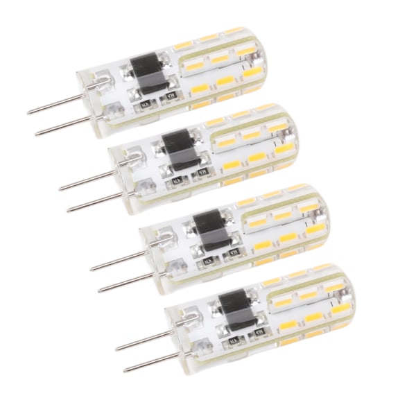 10 st G4 LED-lampa Dubbelfot Bas 1,5W AC110V 110LM Silikonljuslampa för Landskapsbelysning Gård Varm Vit 3000K