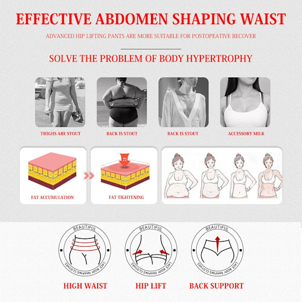 Trosbody Shapewear för Kvinnor, Tummy Control, Midjetränare, Butt Lifter, Kroppsformare