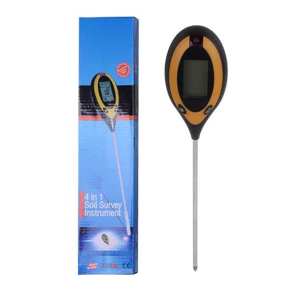 Jordtester PH-måler Fugtighedsbelysning Temperatursensor LED-display til have engelsk