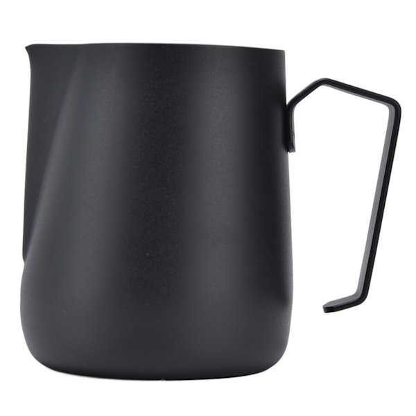 Mjölkskummare Pitcher Tjockare Skummare Kopp 450ml med Spetsig Pip för Kaffemaskin CafeBlack