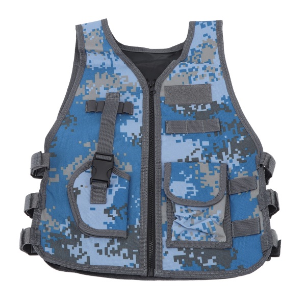 Chidren Military Vest Udendørs Vest Trænings Beskyttelsesvest Sky Blue Børne Træningsvest S