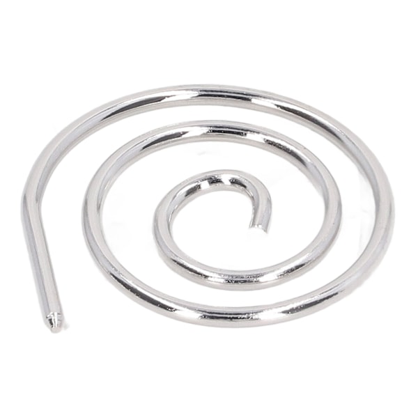 Spiralformad cirkulär sticka i rostfritt stål, rostfri, slät spets, handgjort stickverktyg för stickare, silvervit, 1 st
