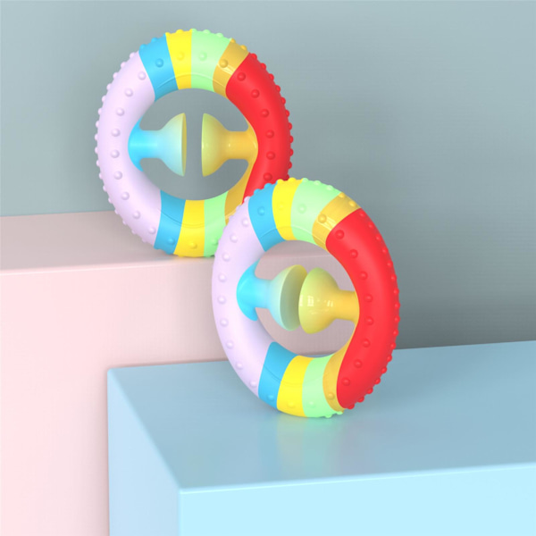 Sugkopp Squeeze Toy Dekompression Bullerframkallande Silikon Handgrepp Squeeze Sensory Toy Röd Lila Färgrik One Size