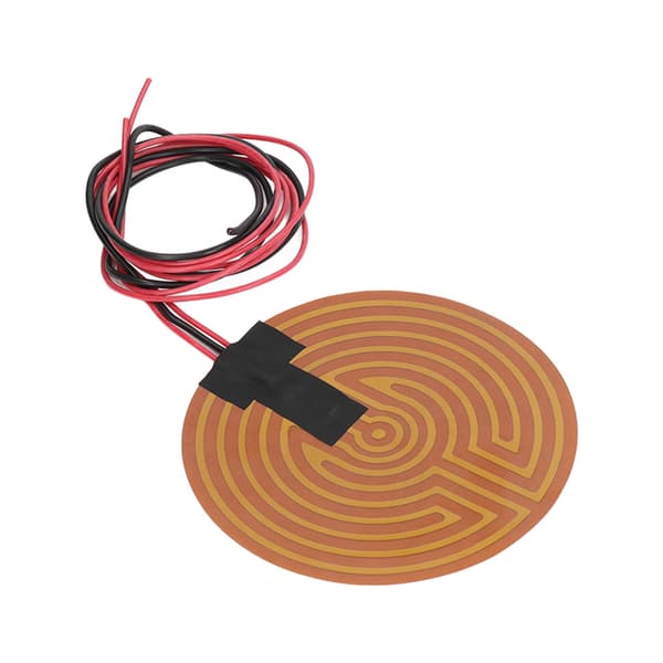 120W Rund PI Varmefilm Fleksibel Polyimid Varmeplade 3D Printer Varmebund Tilbehør DC12V