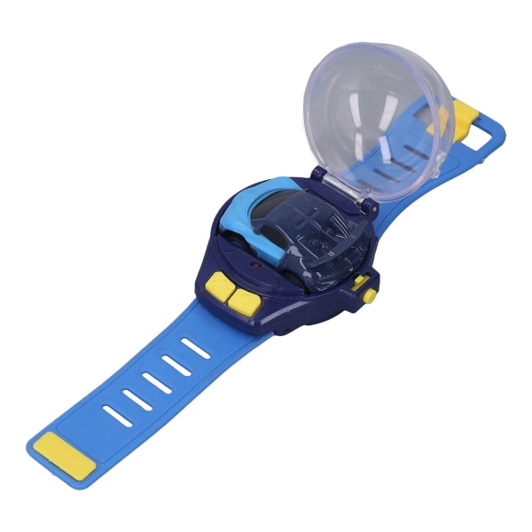 Mini RC Car Watch Leksaker 2.4GHz USB Laddning Battle Watch Racing Toy Handled Racing Car Watch Leksak för pojkar och flickor Blå