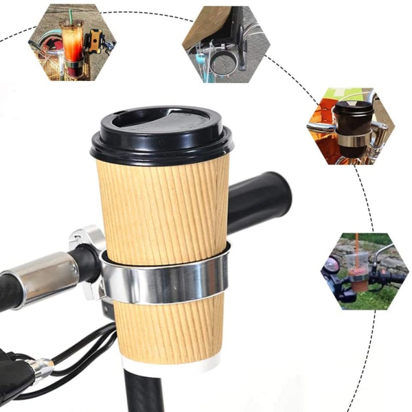Sykkel vannflaske kaffekoppholder Justerbar landeveissykkelstyre vannflaske holder i aluminiumslegering