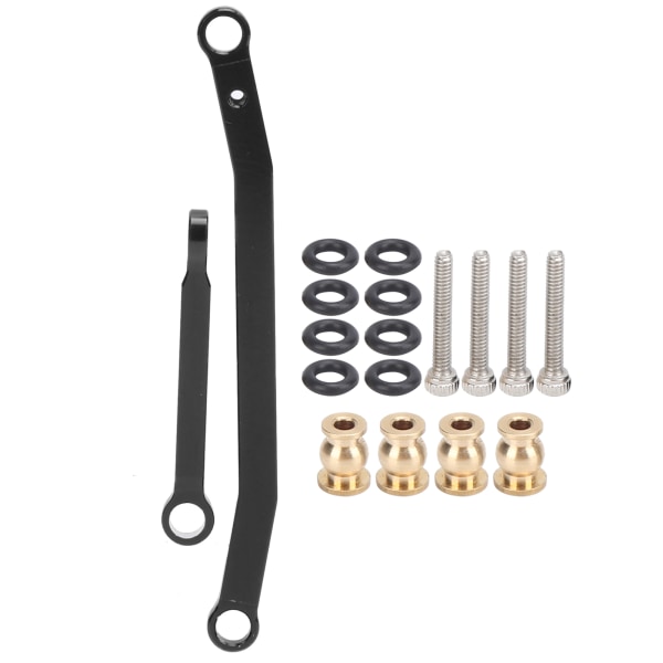 Aluminiumslegering Styrekobling Parallellstang for 1/24 aksial SCX24 90081 RC Beltebil Bildeler Svart