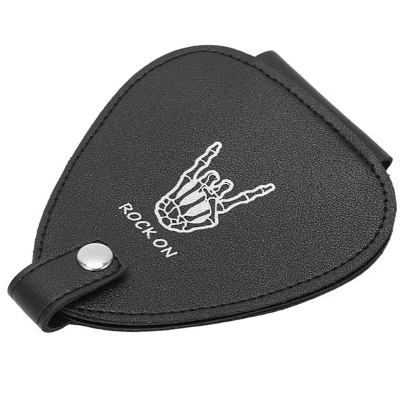 Guitar Pick Bag Stor Kapacitet Reptålig PU Läder Finsömmar 22st Guitar Picks Hållare Case Utan Picks